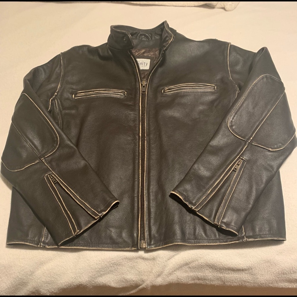 Men’s Infinity Leather Jacket. Size 4X runs small